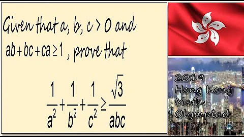 An AM-GM Inequality problem from from 2019 Hong Kong Math Olympiad