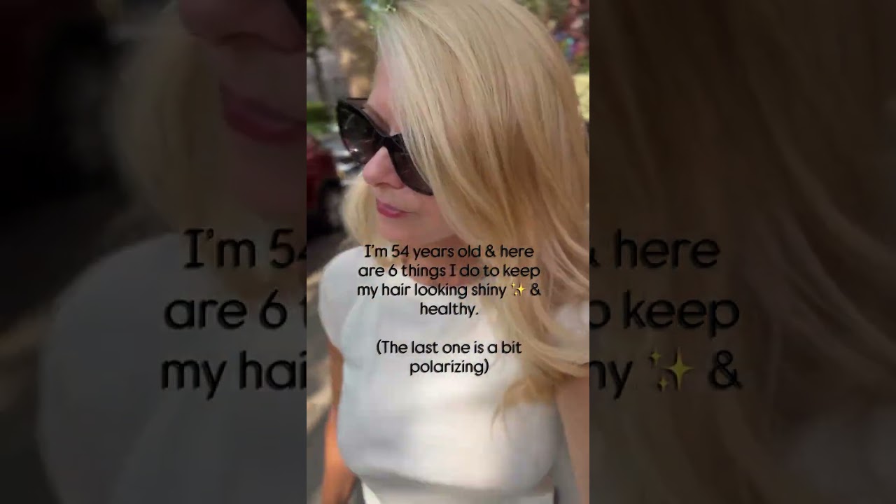 I’m 54 years old and here are 6 things i do to keep my hair healthy and shiny: (Comment LINK for all