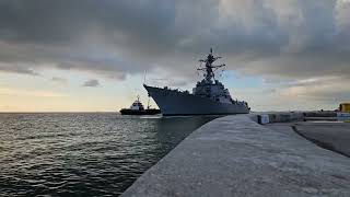 Seabulk supports USS LENAH SUTCLIFFE HIGBEE Departure from Key west.