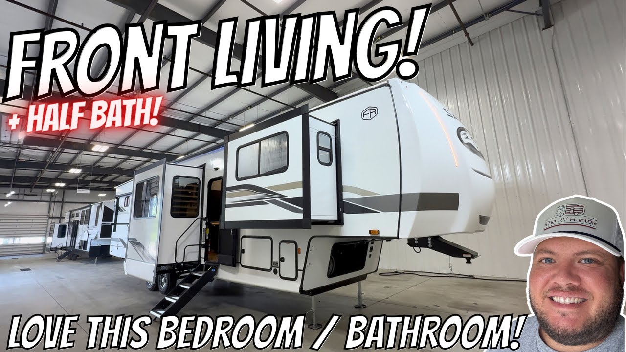 Front Living AND Half Bath | 2026 Sabre 37FLH | Awesome Bedroom Bathroom Combo!