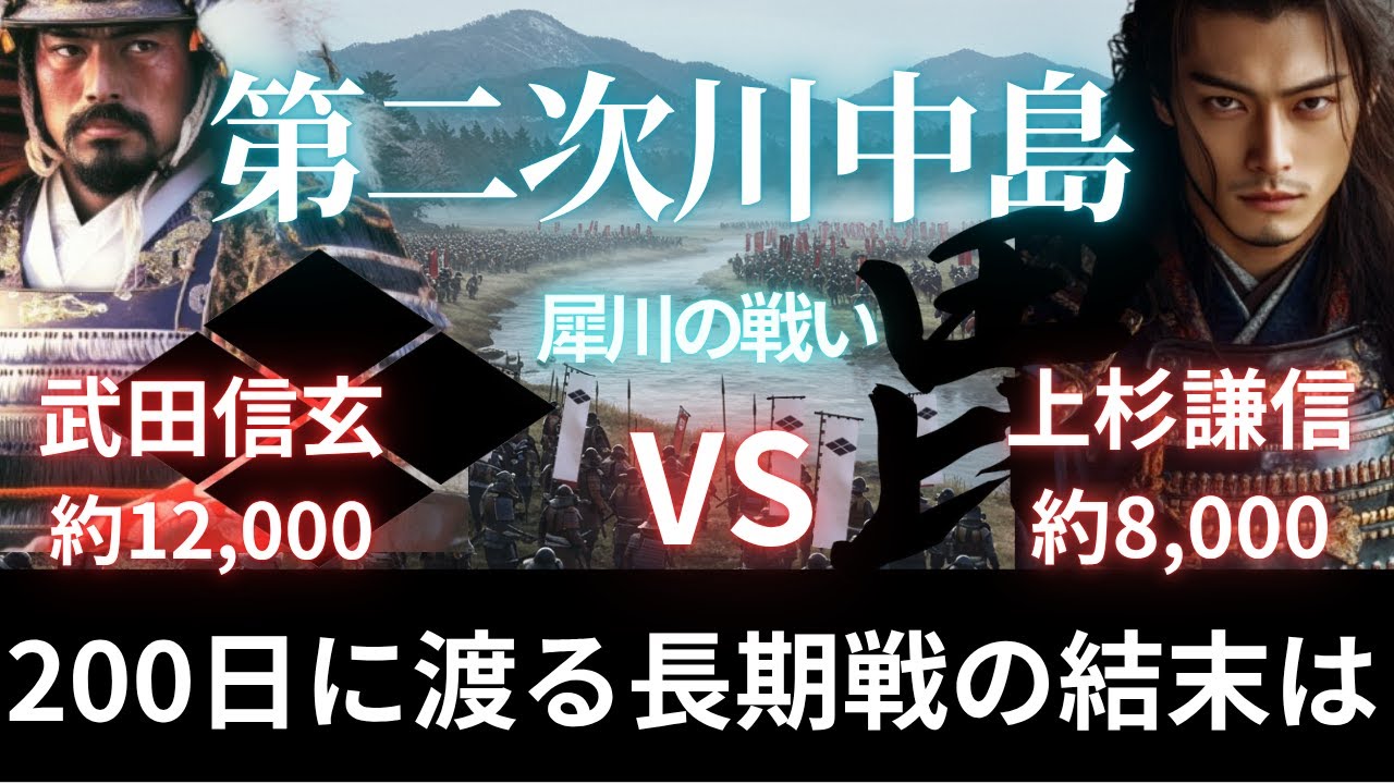 合戦解説】第二次川中島の戦い（犀川の戦い～信玄編9）武田信玄VS上杉
