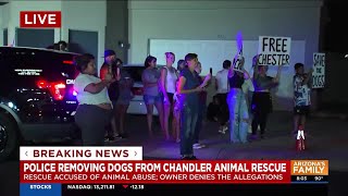 Chandler PD removes alleged abused dogs from a animal rescue