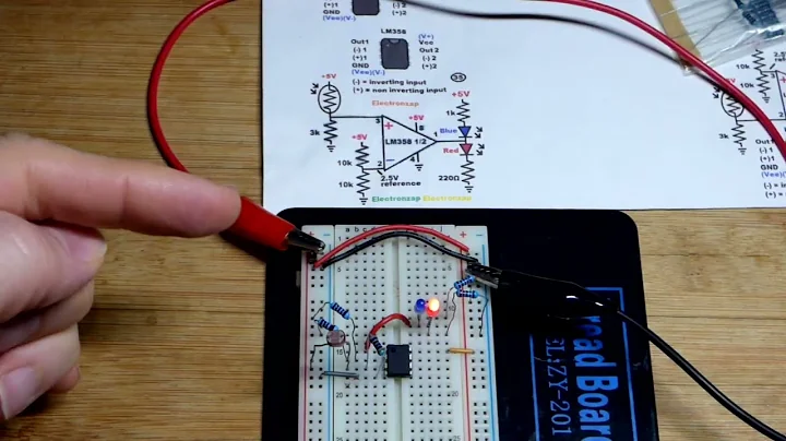 LDR Controlled Non Inverting Comparator Op Amp Circuit LM358