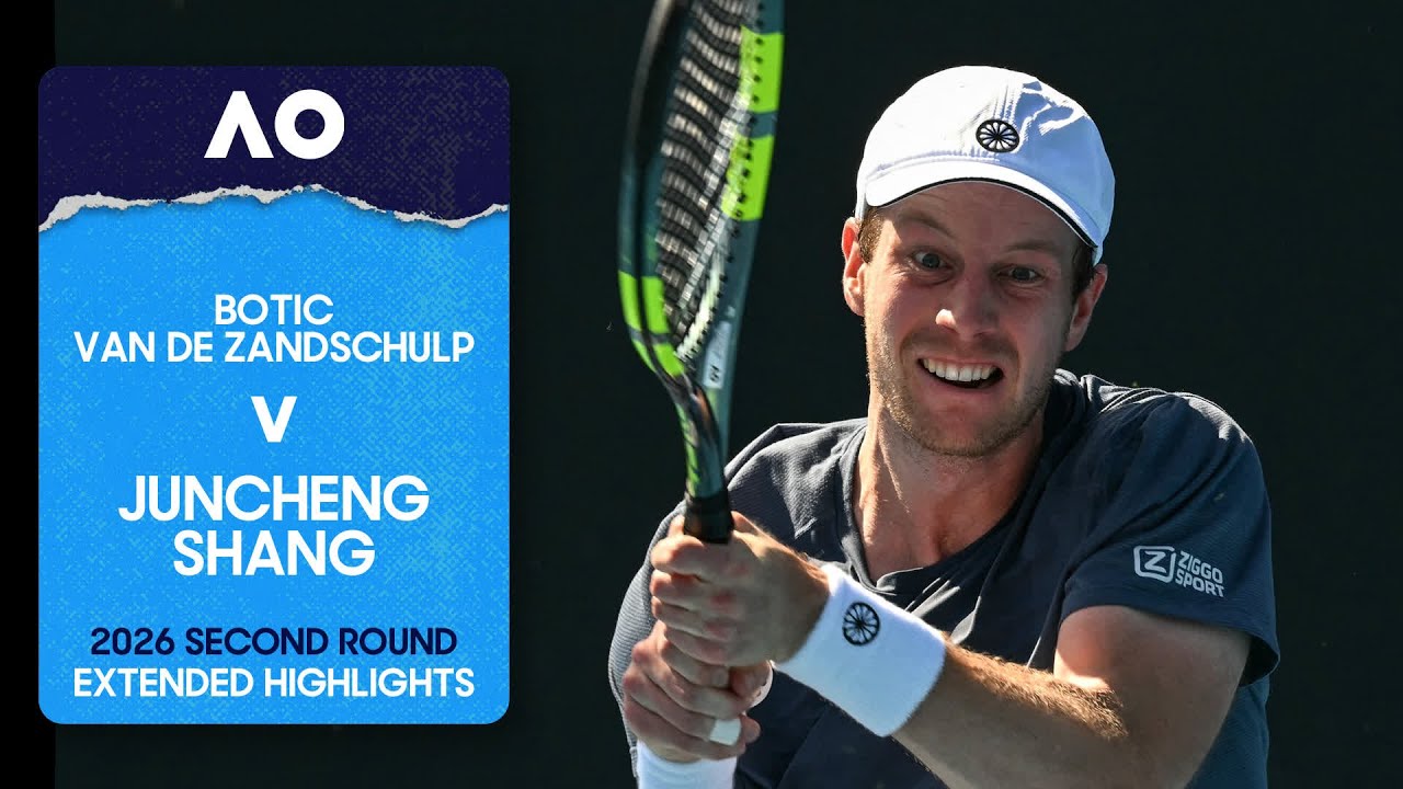 Botic van de Zandschulp v Juncheng Shang Extended Highlights | Australian Open 2026 Second Round