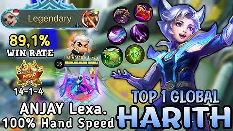 100% Hand Speed!! Harith Top 1 Global - Harith Best Build 2020 - MLBB