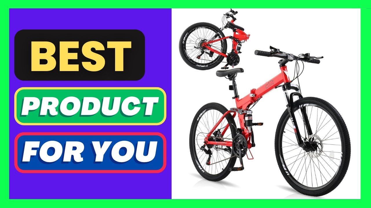 CamPingSurvivals 24/26/27.5 Inch Foldable Bikes for Adults