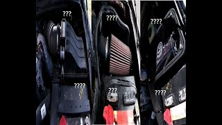 AIR INTAKE COMPARISON. WHO WINS Open element Stock Closed box We find out...