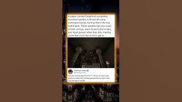 A player named FietjeGold completely reworked spiders in Minecraft using command blocks, turning