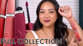 L'OREAL INFALLIBLE MATTE RESISTANCE LIQUID LIPSTICKS | FULL COLLECTION SWATCHED