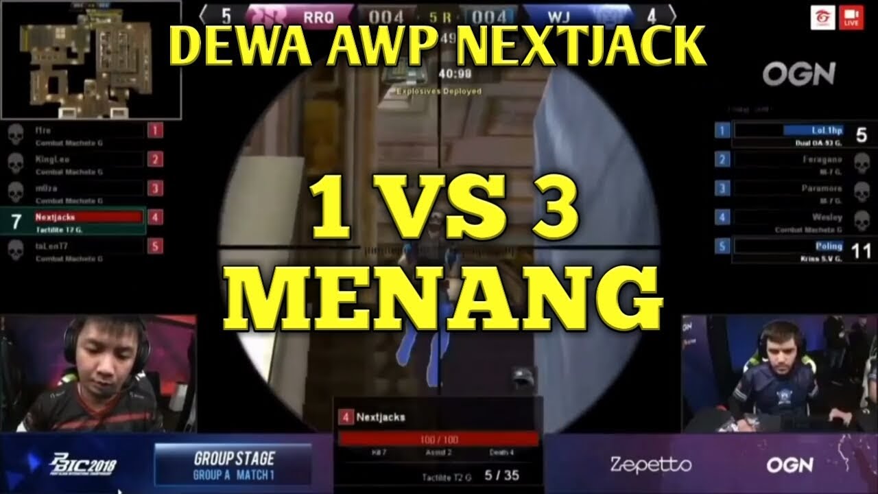 Nextjack 1 Vs 3 [ RRQ VS WJ PBIC 2018 ] . Jack salah satu Alien RRQ ...
