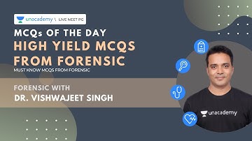 MCQs of the day | High yield MCQs from Forensic | Dr. Vishwajeet Singh