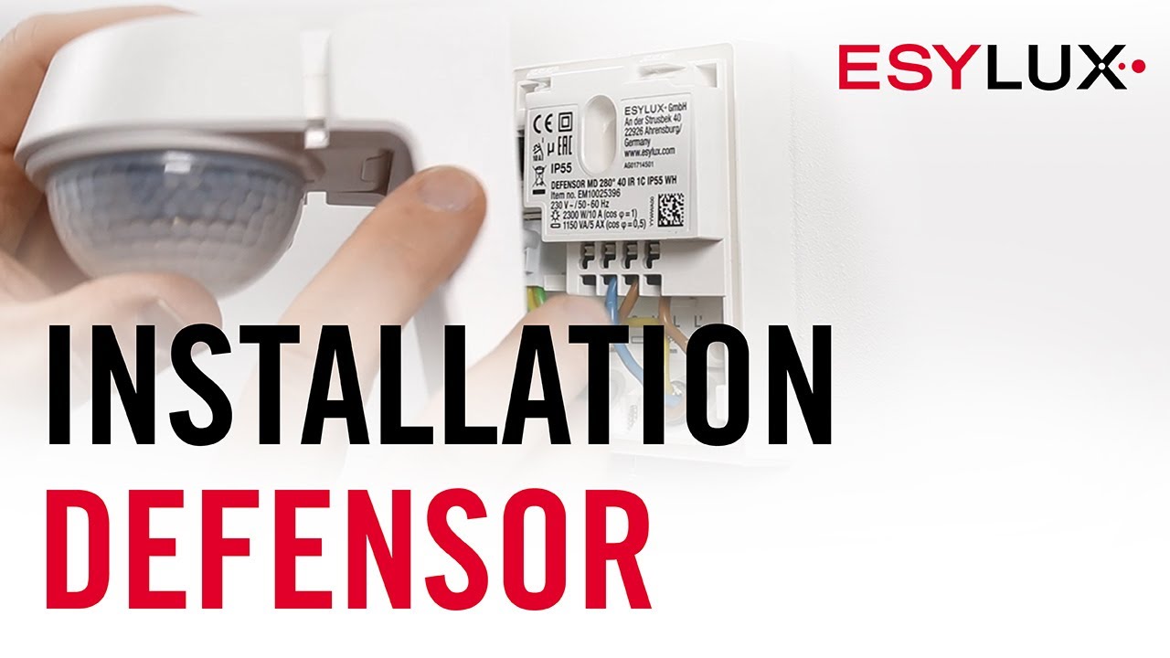Install motion detectors DEFENSOR MD 230° and 280° easily I ESYLUX I ...