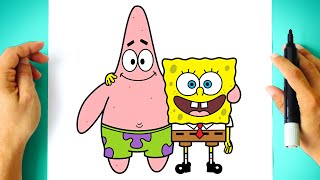 Como Desenhar Bob Esponja E Patrick Estrela - Cómo Dibujar A Bob Esponja Y Patricio Estrella