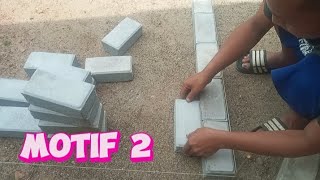 Cara pemasangan paving block bata motif pasangan bata rumah part2