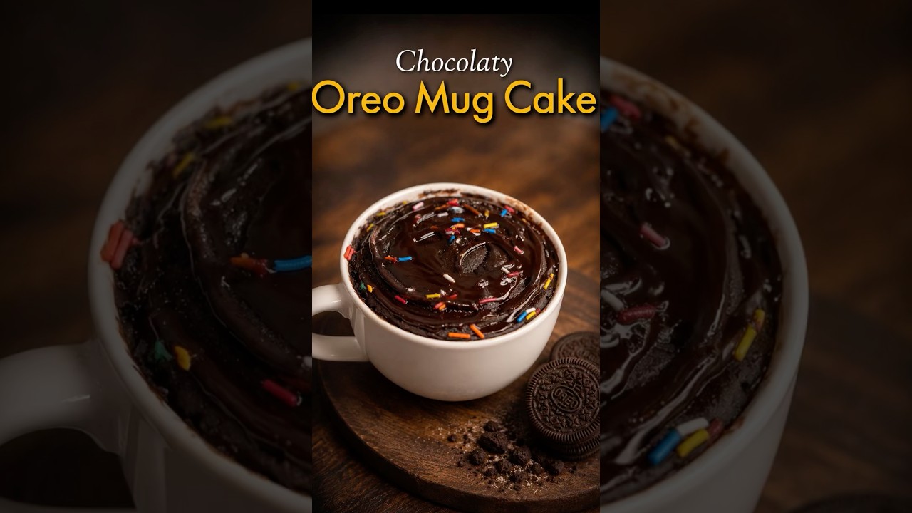 2 Mint Oreo Mug Cake 🍰 #oreomugcake #shorts