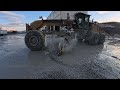 Took Me Two Days to Dry the Haul Truck Maintenance Area With Caterpillar 18M Grader