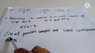 STATISTICS AND PROBABILITY Lesson 3: Sampling distribution of the sample means