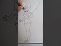 How to draw Tinker bell | Drawing of Tinker bell | Tinker bell drawing
