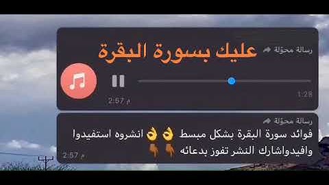 فوائد سوره البقره أخذها بركه وتركها حسره