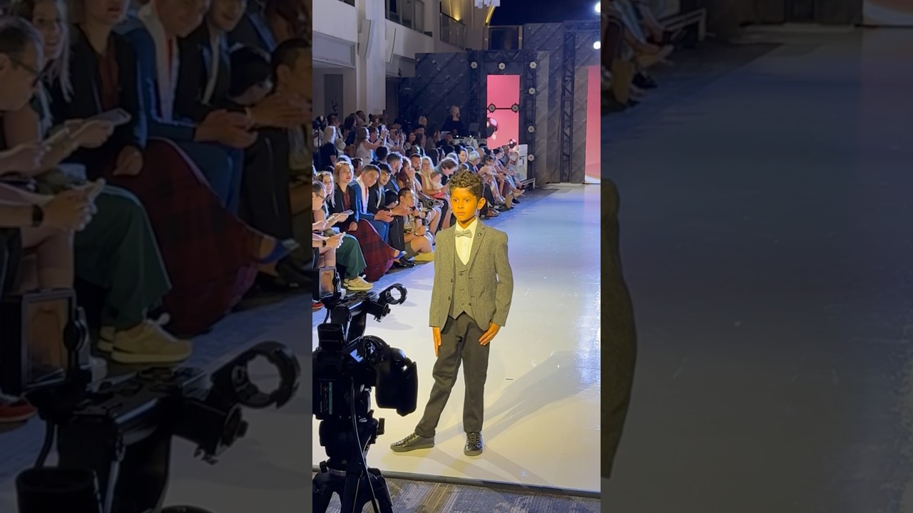 Walking the ramp for Maison Kids Canada at Toronto Kids Fashion Week 