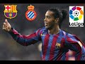 من روائع الساحر رونالدينيو مع برشلونه برشلونه و إسبانيول 2003 2004 تعليق يوسف سيف