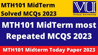 mth101 midterm paper 2023 || Download File in  PDF