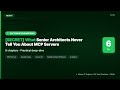 [SECRET] What Senior Architects Never Tell You About MCP Servers | #NEWIT