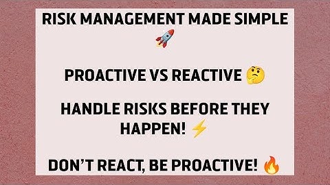 Risk Management in Software Engineering | Proactive vs Reactive Approach Explained