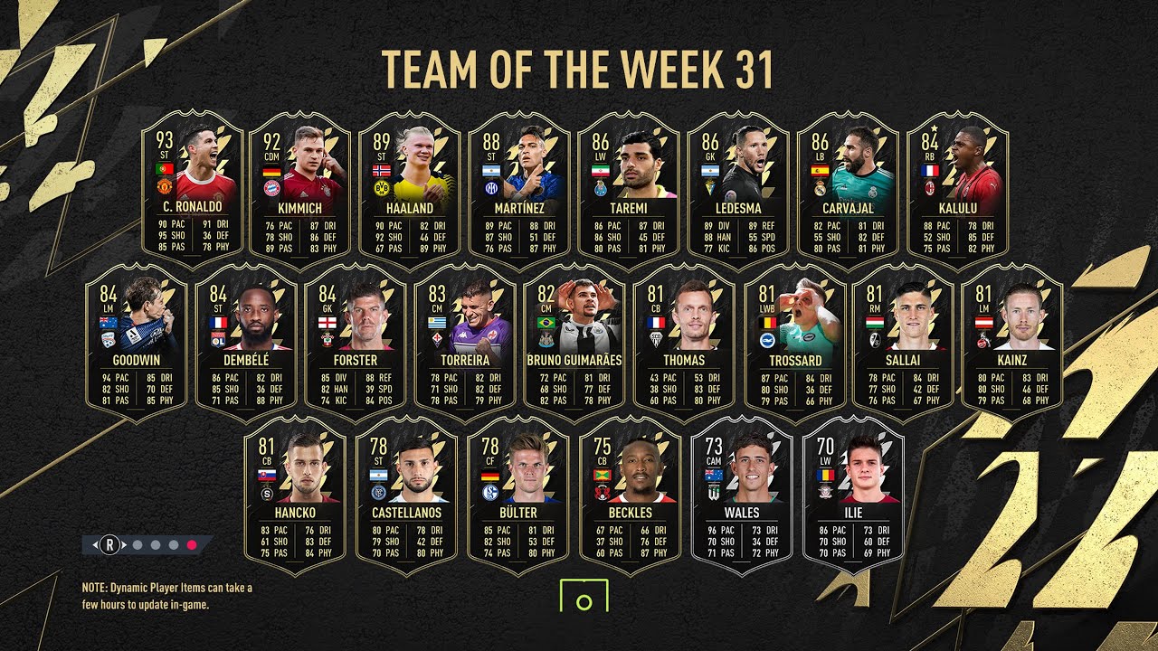 TOTW 31 Match in FIFA 22