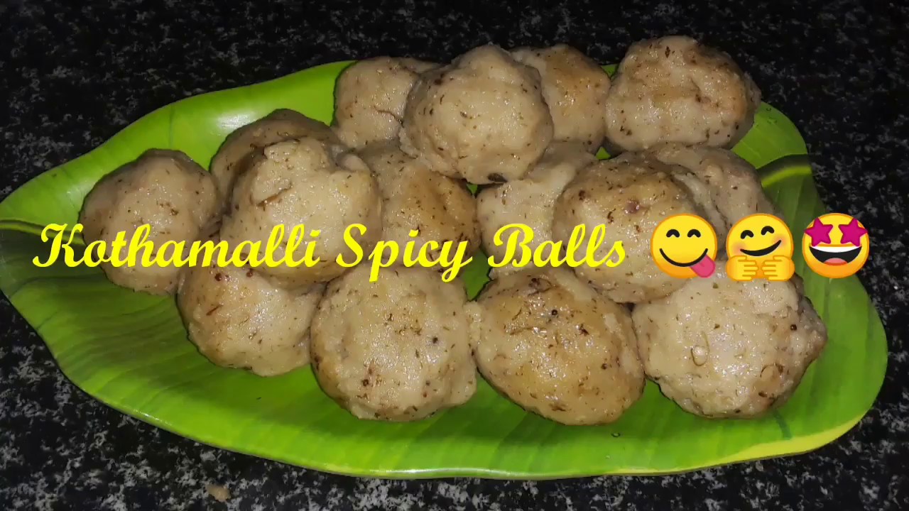 Kothamalli Spicy Balls Recipe in tamil * Spicy Balls Recipe in tamil /Chocolate. YouTube