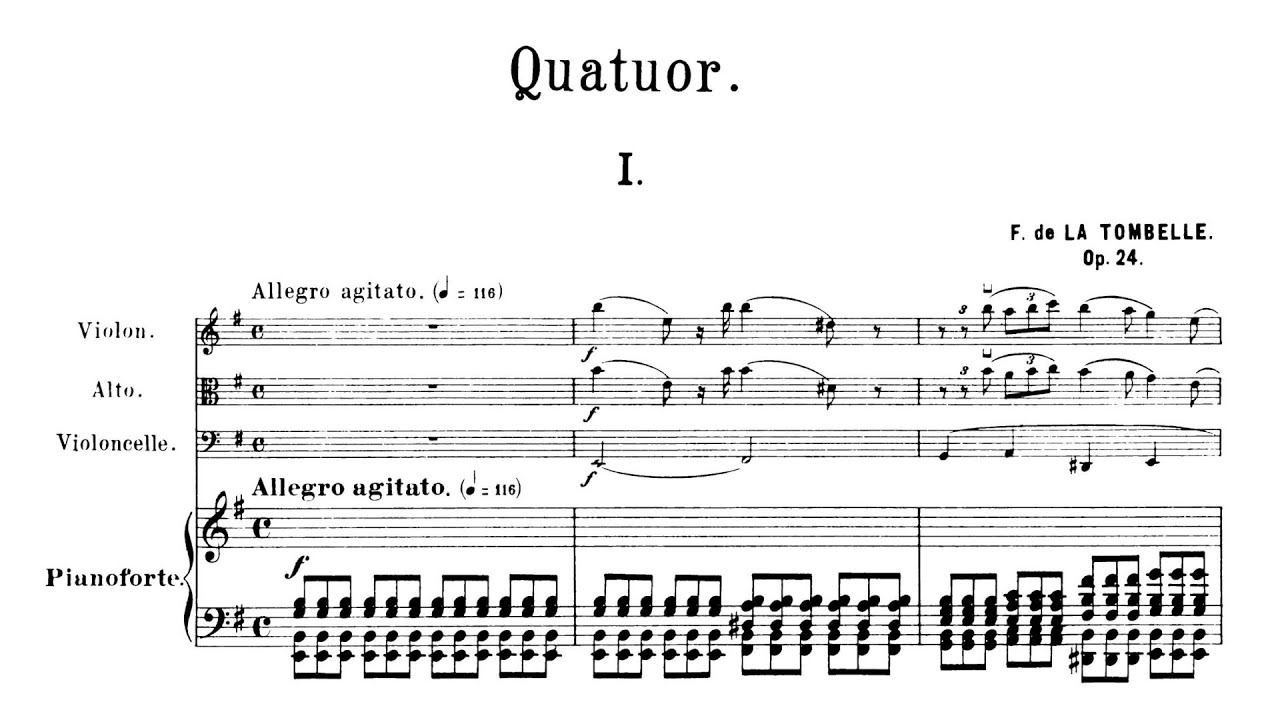 Fernand de La Tombelle – Piano Quartet