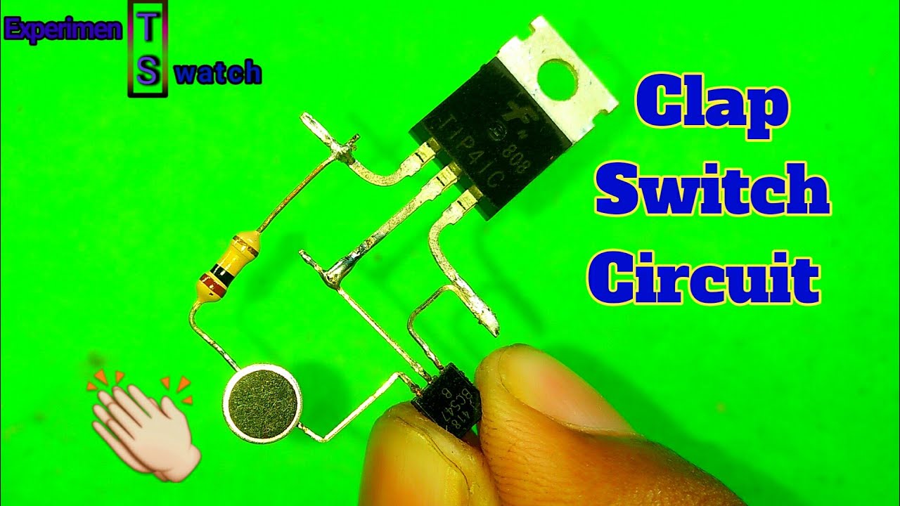 Clap Switch Circuit using TIP41C Transistor 👏 || audio reactive Circuit ...