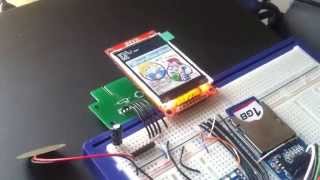 DC2N5 playback with cover scan displaying (NXP ARM Cortex-M3 and ILI9341 display)