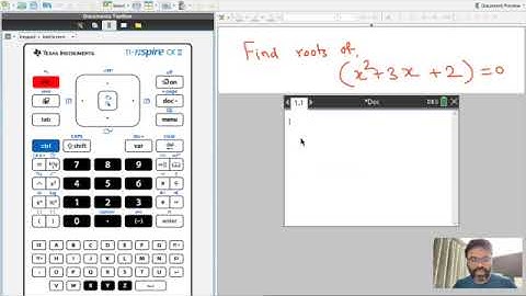 Solving Quadratic polynomial | using TI nspire