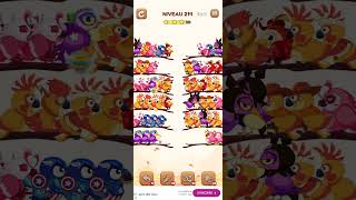 bird sort 2 color puzzle solution niveau 214 #games #gaming #puzzle #puzzlegame #androidgames
