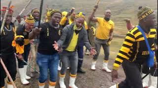 Arrival of some Terene men at the funeral of their leader, Ntei Tsehlana!