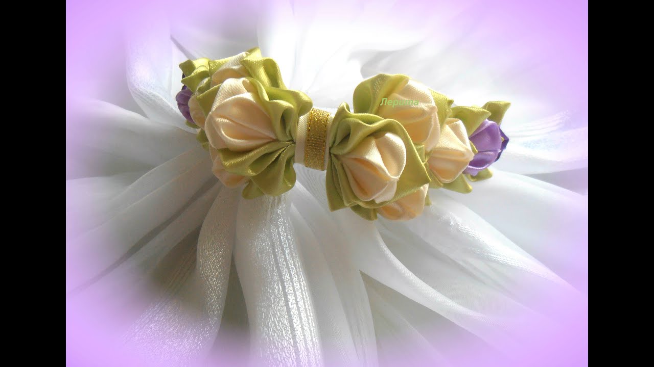 Ободок канзаши, лепесток "бутончик", МК