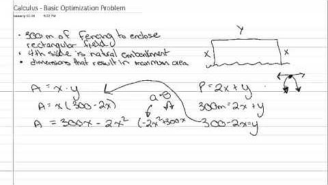 Basic Optimization Problem Using Calculus