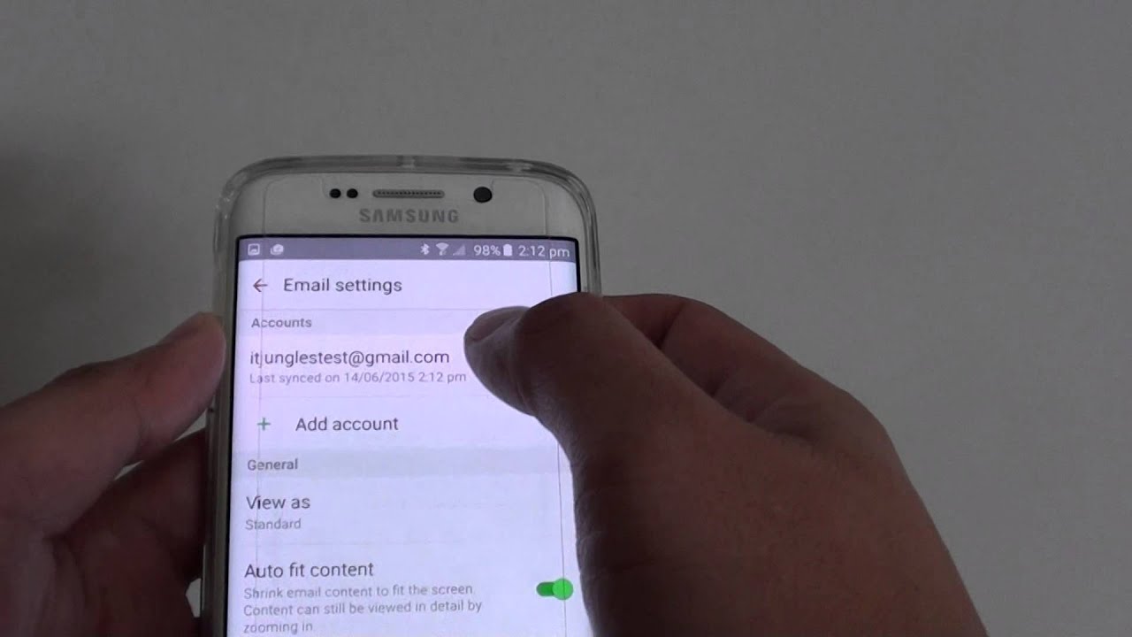 Samsung Galaxy S6 Edge How To Remove Old Email Accounts YouTube