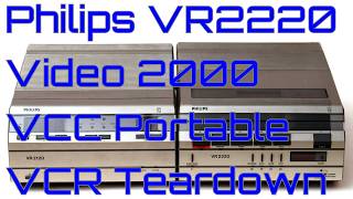 EW0232 - Philips VR2220 Video 2000 VCC VCR Investigation Teardown
This time we look at a Portable Video 2000 VCR. It uses the format: Video Compact Cassette, VCC. It is a Philips VR2220.
It looks very similar to the VR2340 and VR2334 that we looked at in the previous videos, only sliced in half. It allows the Tape mechanism part to the taken out with a video camera for recording. In the days before camcorders.
We explore the features, take a look inside and see if it works.
Be careful of old Rifa RFI Film Capacitors waiting to let the smoke out!
If you want to see more electronics and related things, follow me on Twitter: https://twitter.com/ElectricElecami
If you like the videos please consider supporting the channel: https://ko-fi.com/elecami EW0232 - Philips VR2220 Video 2000 VCC VCR Investigation Teardown