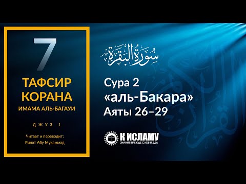 7. Доводы на существование Творца. Сура 2 «аль-Бакара». Аяты 26–29 | Тафсир аль-Багауи (мухтасар)