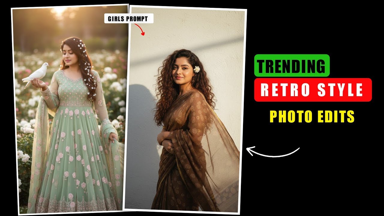 Retro Style Photo Editing Ai || Trending Ai Retro Style Vintage Photo Editing Ai Prompt 