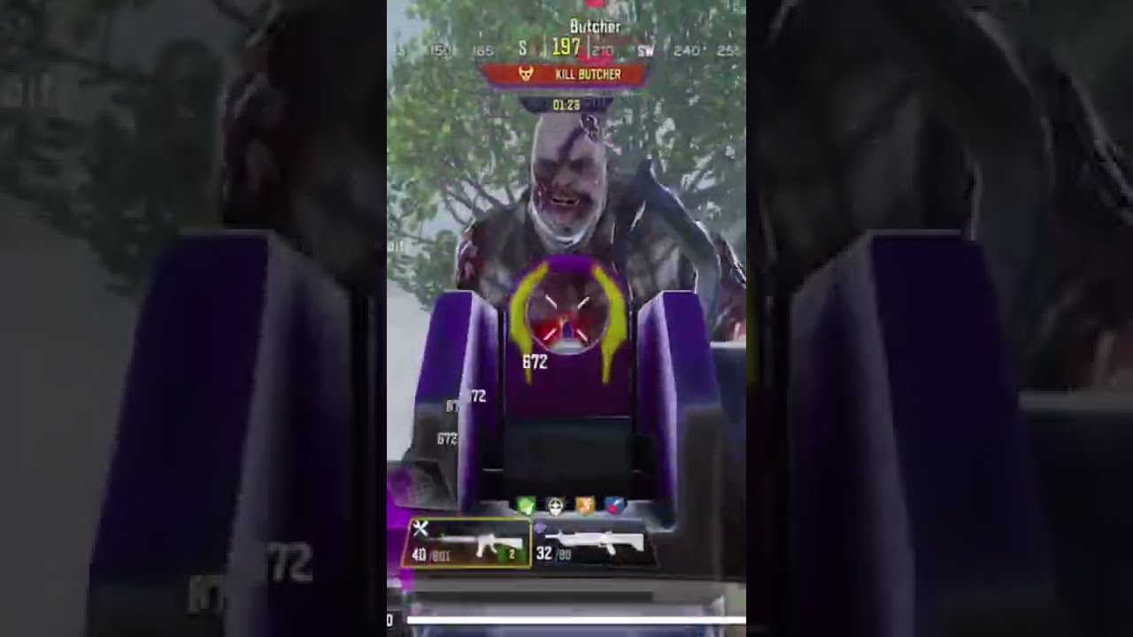 Call Of Duty Mobile UnDead Siege Butcher Mission Gameplay (YouTubeShorts) CODM Video Game Season 4