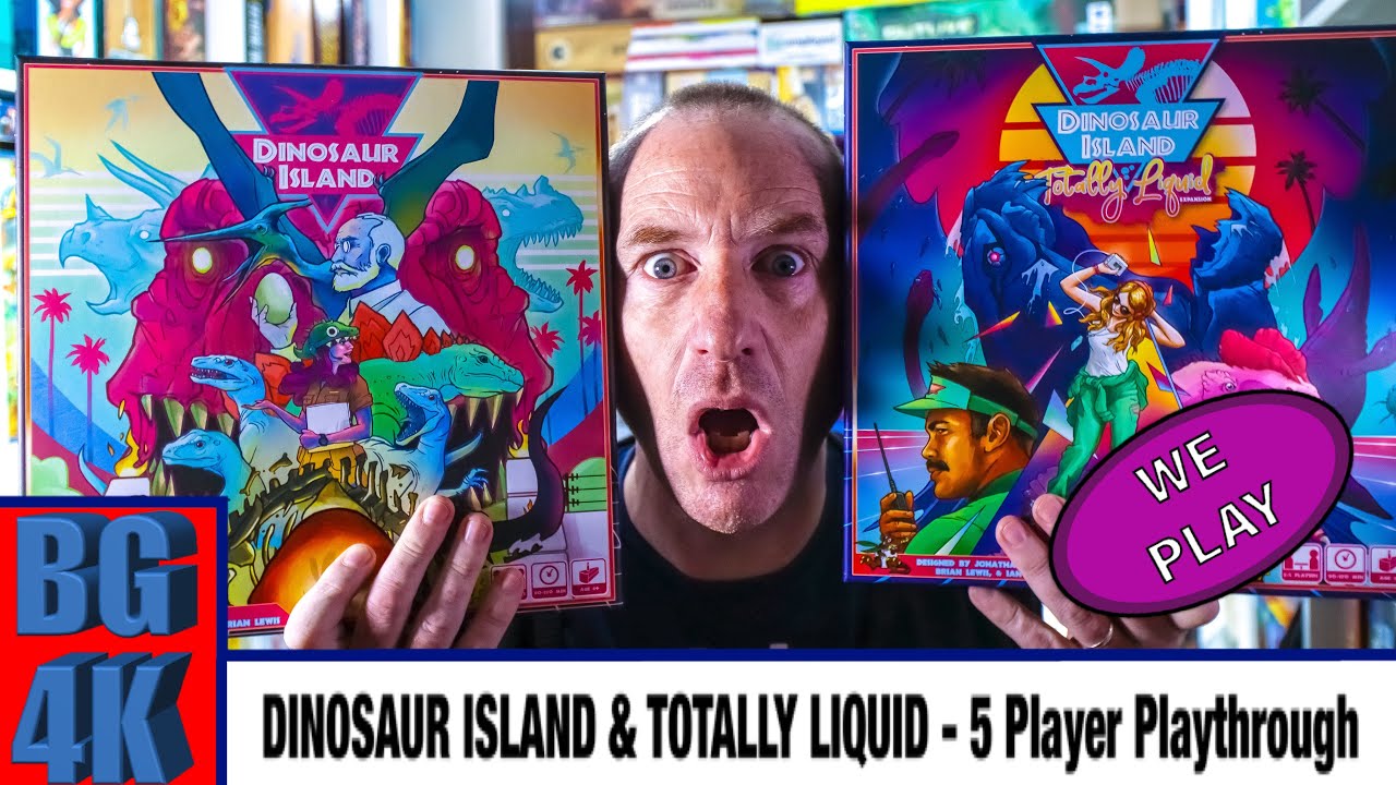 Dinosaur Island & Expansion - 5 Player Playthrough in 4K