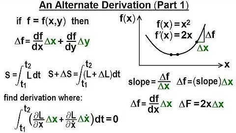 Physics 70 Principle of Least Action (25 of 27) An Alternate Derivation (Part 1/3)