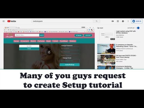 Project Setup - PHP MySQL Javascript Ecommerce Full Project