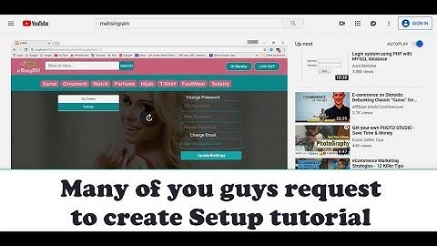 Project Setup - PHP MySQL Javascript Ecommerce Full Project