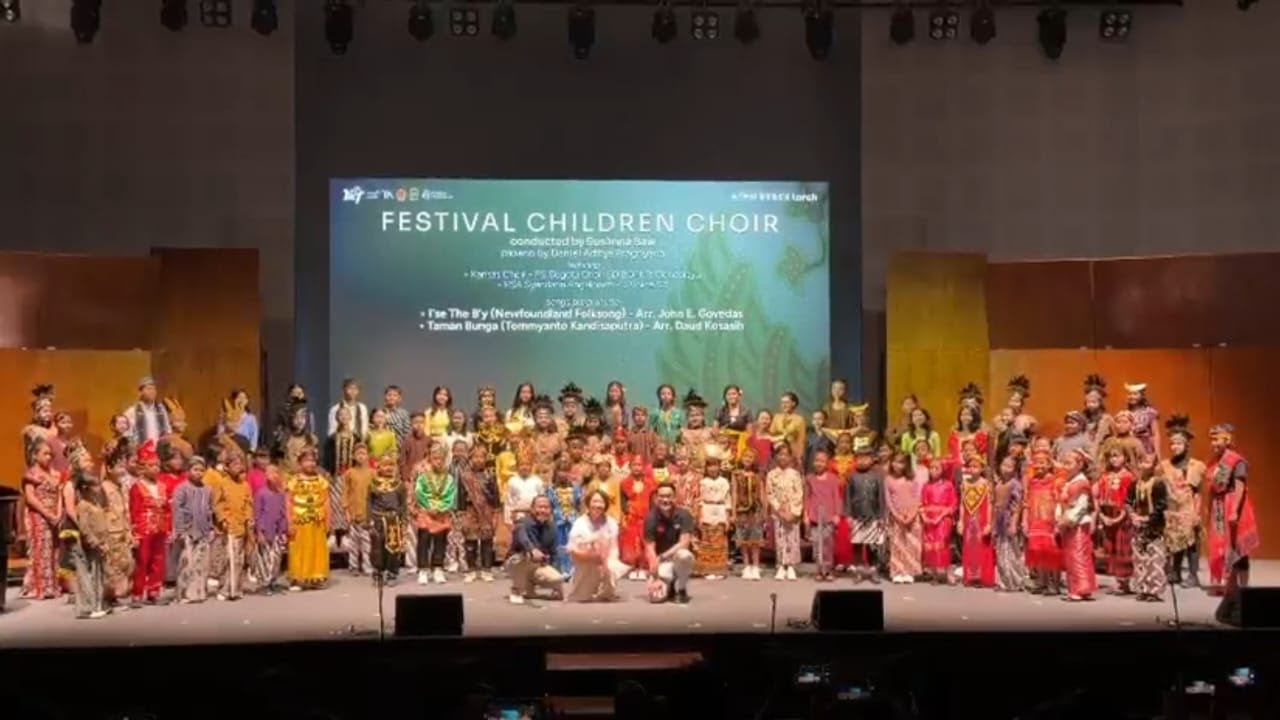 LUAR BIASA 100 Anak-anak mengikuti Festival Children Choir di YICF 2026🤘❤#hayuhagni #hayu #yicf2026