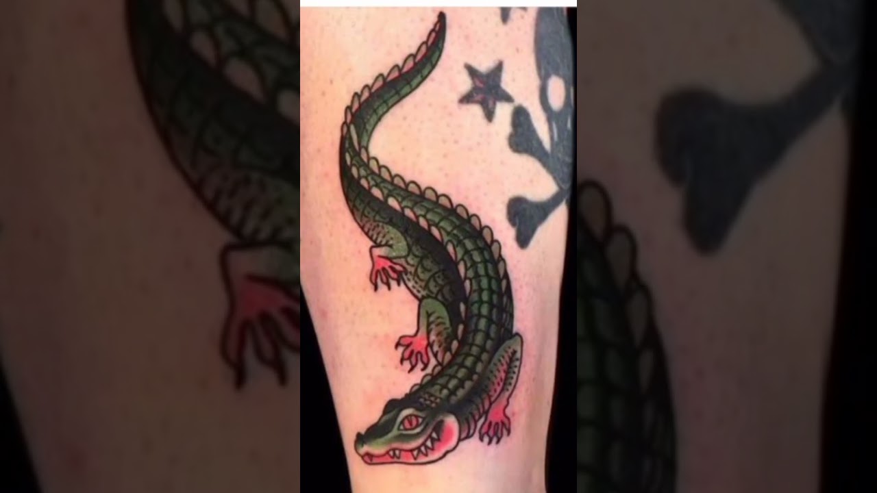 Crocodile tattos art style doroig 