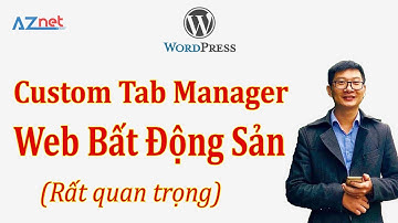 Cách cài đặt Custom Tab Manager cho website Bất Động Sản WordPress